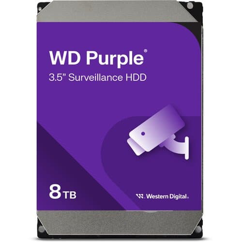 WD 8TB Purple 5640 rpm SATA III 3.5" Internal Surveillance HDD (Retail)