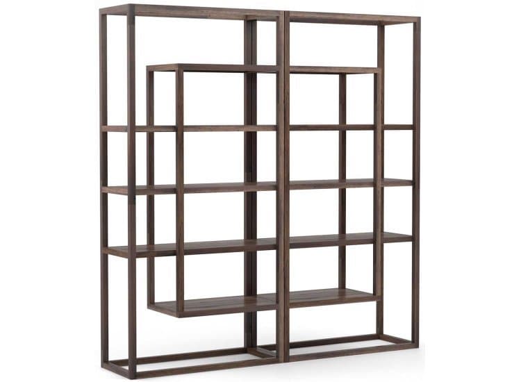 Four Hands Waylon Double Bookshelf, Harvest Brown