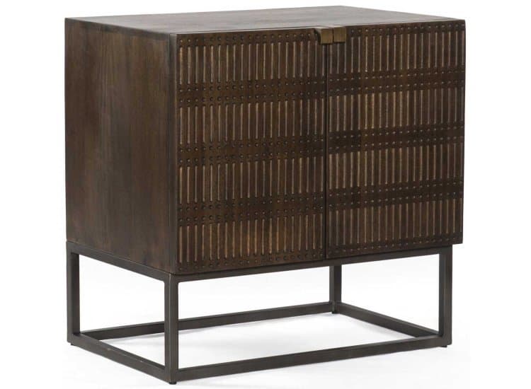 Four Hands Kelby Cabinet Nightstand, Vintage Brown