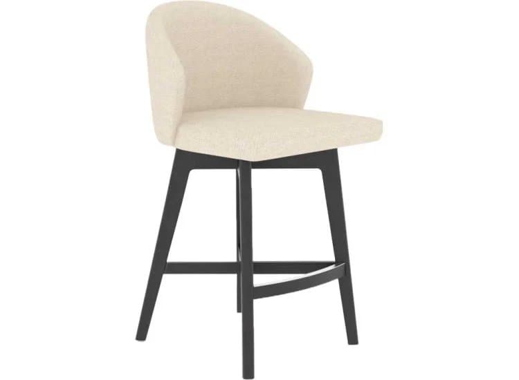 Canadel Downtown Swivel Dining Stool 8139 in Ebony Washed | 6K Sunbrella