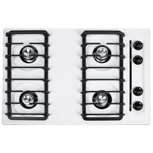 Summit 30 in. 4-Burner Natural Gas Cooktop-White