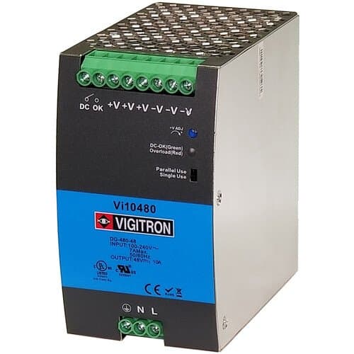 Vigitron MaxiiNet Vi30208 8-Port 2.5G PoE 4 Compliant Managed Industrial Network Switch with 480W DIN Rail Power Supply