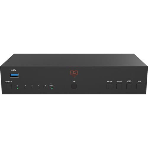 VigilLink 4x1 4K60 HDMI Seamless KVM Switcher with Multiviewer
