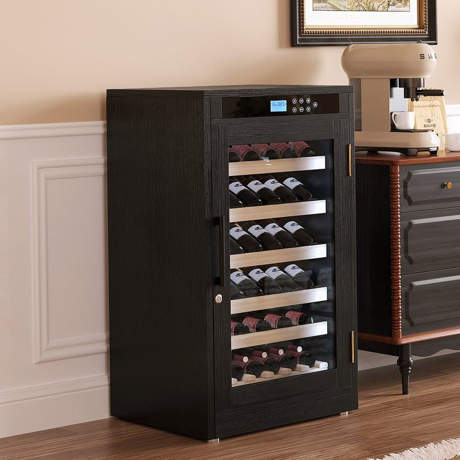 LED Touch Screen Display Constant Temperature Wine Cabinet