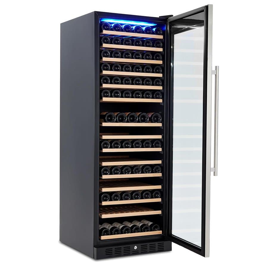 Wine Fridge Small Wine Cooler Refrigerator Free Standing, Wine Cellars Compressor Digital Temperature Control Wine Cabinet for Red White Wine, Champagne, Beer, Drink