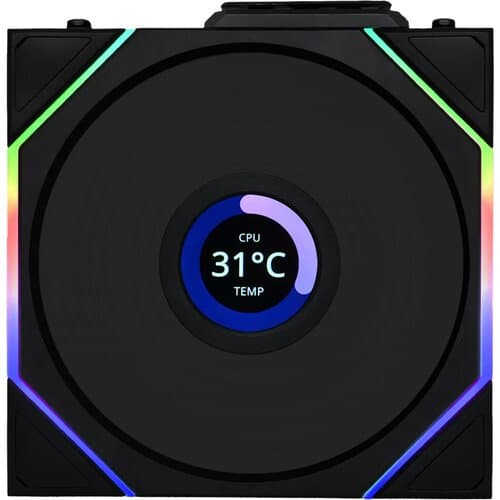 Lian Li 120mm UNI FAN TL LCD Wireless RGB Case Fan (Black)
