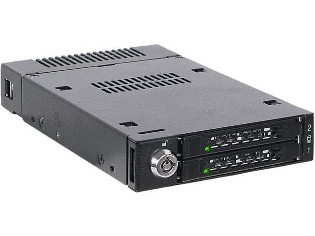 ICY DOCK ToughArmor MB834M2K-B 2 x M.2 PCIe NVMe SSD Mobile Rack for External 3.5" Drive Bay