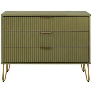 Manhattan Comfort DUMBO Modern 3-Drawer Dresser-Olive Green