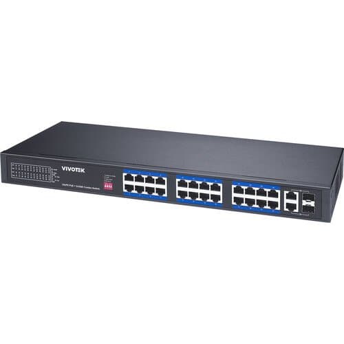 Vivotek AW-FGT-260P-370 24-Port 100Mb PoE+ Compliant Unmanaged Network Switch