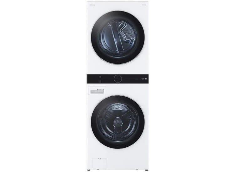LG 27" White WashTower With Center Control Single Unit Front Load 4.5 Cu. Ft. Washer And 7.4 Cu. Ft. Gas Dryer Combo