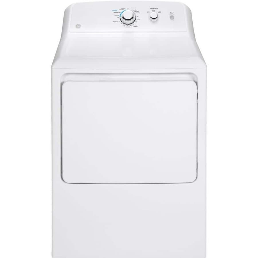 GE 6.2 Cu. Ft. White Electric Dryer