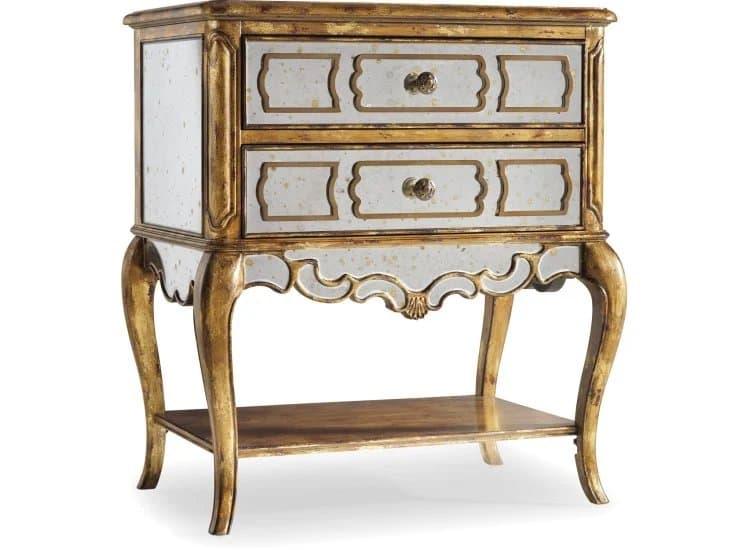 Hooker Furniture Bedroom Sanctuary Mirrored Leg Nightstand