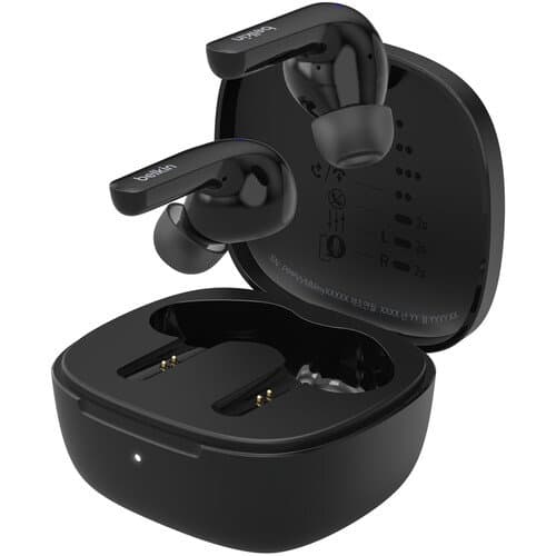 Belkin SoundForm Motion 2 True Wireless Noise-Canceling Earbuds (Black)