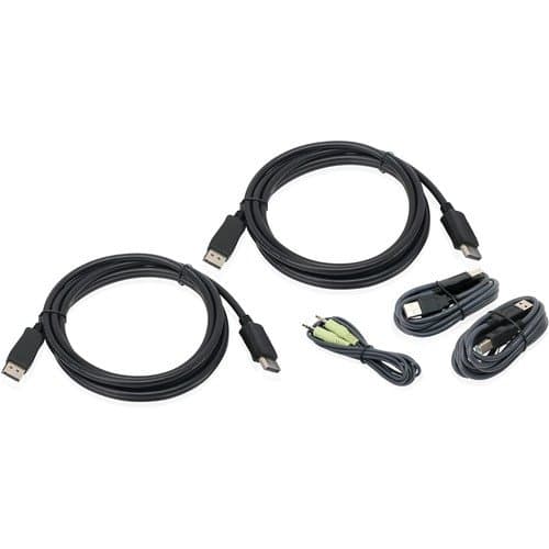 IOGEAR Dual View DisplayPort, USB KVM Cable Kit with Audio (10')