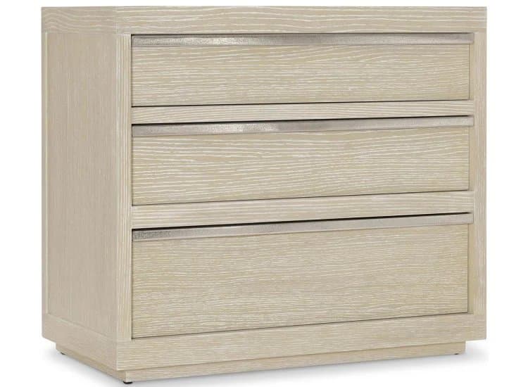 Bernhardt Solaria Nightstand in Dune | Shiny Nickel