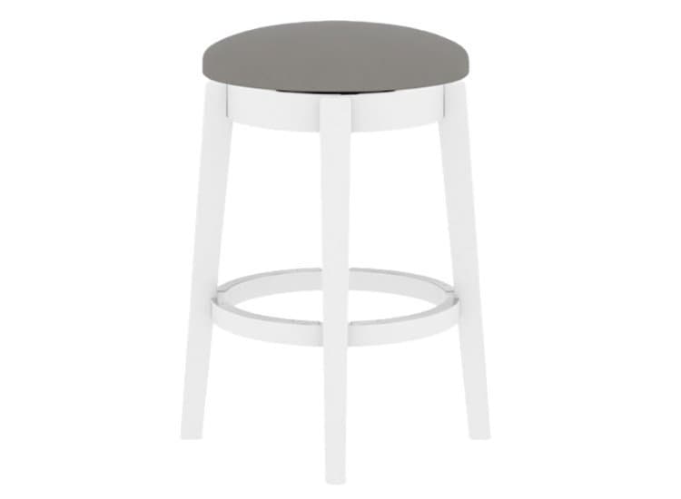 Canadel Gourmet Swivel Counter Stool 9051 in Dove White | XW Faux Leather