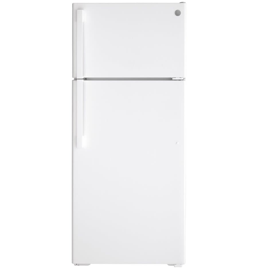 GE 17.5-cu ft Standard-Depth 28-in Wide Top-Freezer Refrigerator with Ice Maker ( White ) ENERGY STAR Certified