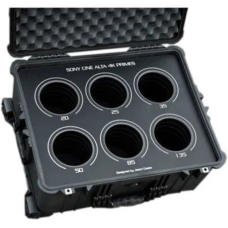 Jason Cases Protective Case with Laser-Cut Foam for Sony CineAlta 4K Primes 6-Lens