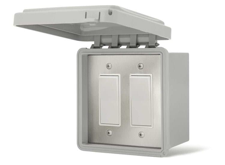 Infratech Dual Surface Mount Simple On/Off Switch w/ Weatherproof Cover & Gang Box