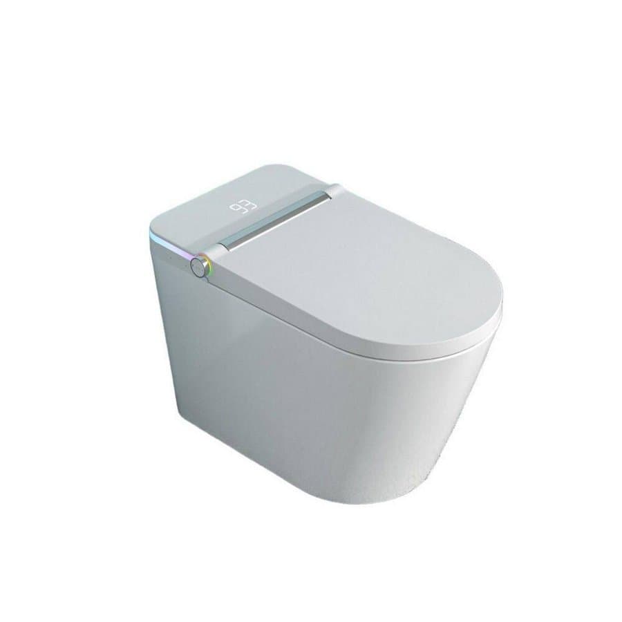 Elongated Smart Toilet with Heated Bidet Seat