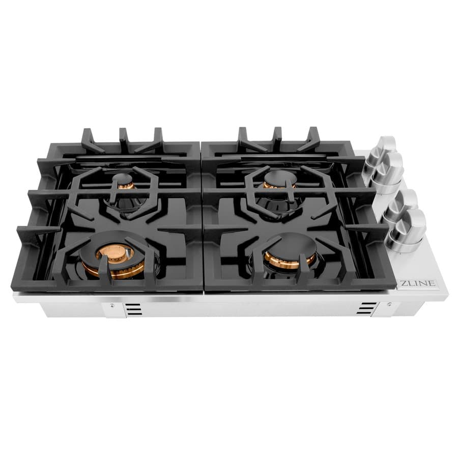 ZLINE KITCHEN & BATH Professional 30-in 4 burners Stainless steel Gas Cooktop