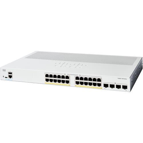 Cisco Catalyst C1300-24P-4G 24-Port Gigabit PoE+ Compliant Managed Network Switch (195W)