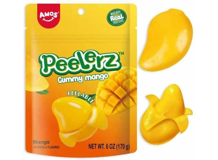 Amos Peelerz Gummies 6oz. Mango Bag