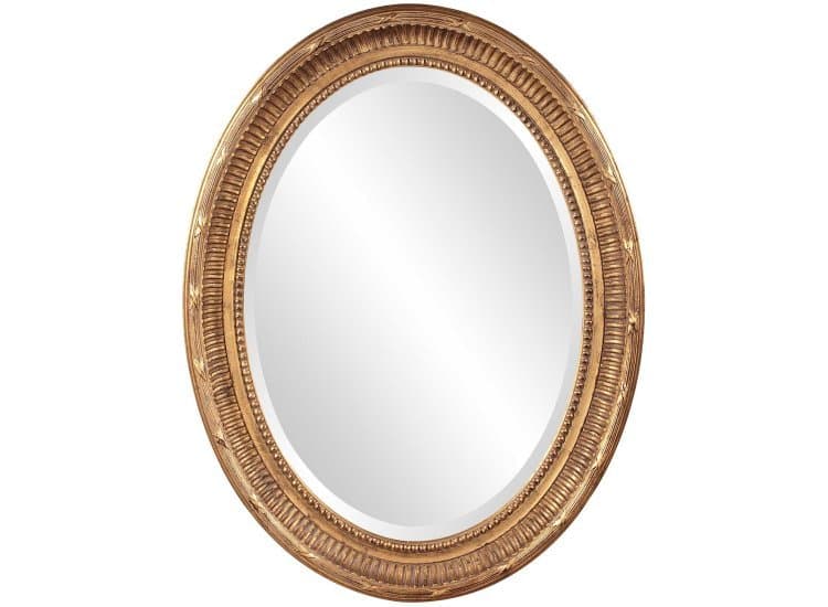 Howard Elliott Nero Mirror, Country Gold Finish