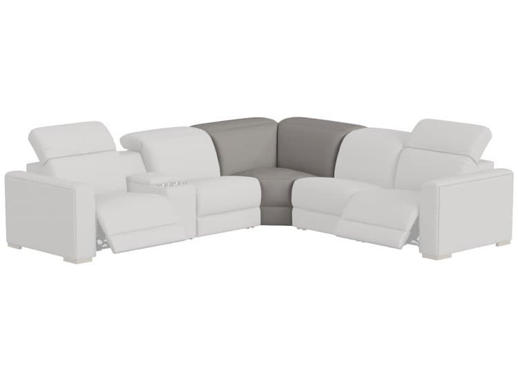 Flexsteel Aurora Full Wedge with Power Headrests, Ash Leather Finish