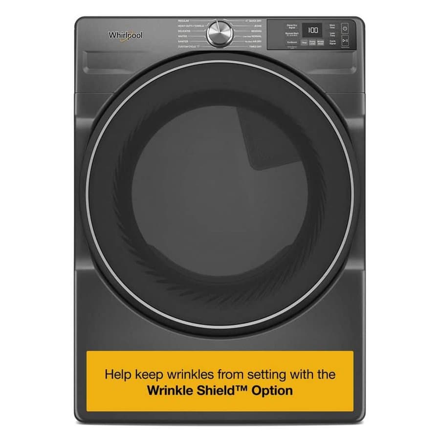 7.4 cu. ft. vented Front Load Electric Dryer, Volcano Black with Wrinkle Shield Option