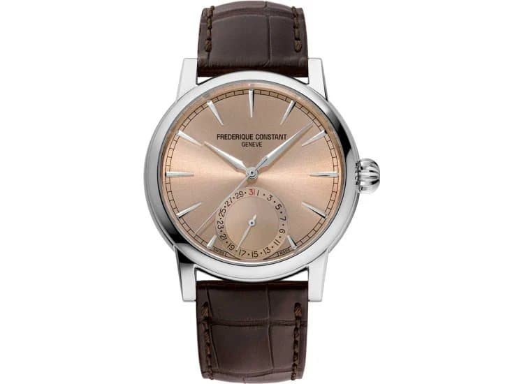 Frederique Constant Manufacture Classic Date Watch 40mm with Salmon Sunburst Dial