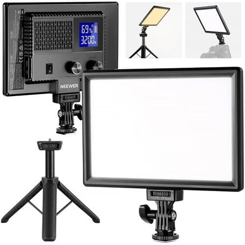 Neewer NL-116AI Bi-Color LED Light Panel with Mini Tripod