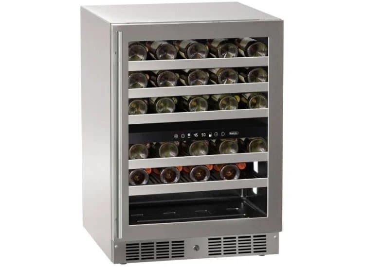 Marvel Essential 5.1 Cu. Ft. Dual-Zone Wine Refrigerator 24-Inch Wide, Stainless Steel Frame-MRWD224-SG31A