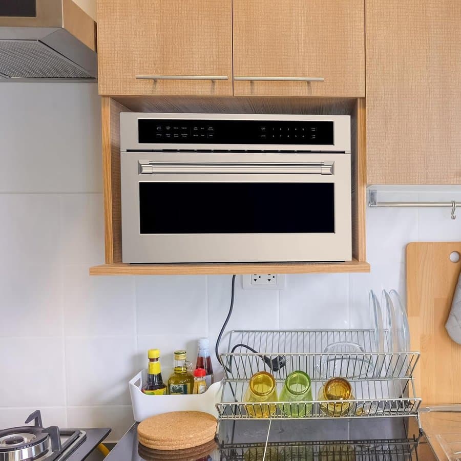 30 Inch Microwave Convection Oven, 1.6 Cu Ft Built In Microwave Oven With Air Fryer-Child Safety Lock-Drop Down Door, 1700W Touch Control-Multiple Cooking Modes, Ideal For Modern Kitchens ZZPHO_162NO6AU