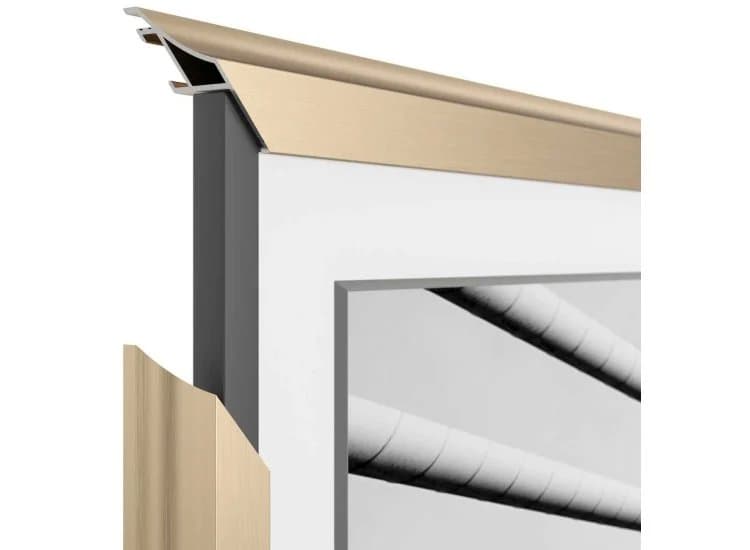 Frame My TV Samsung The Frame 75" Alloy Scoop Frame, Pale Gold
