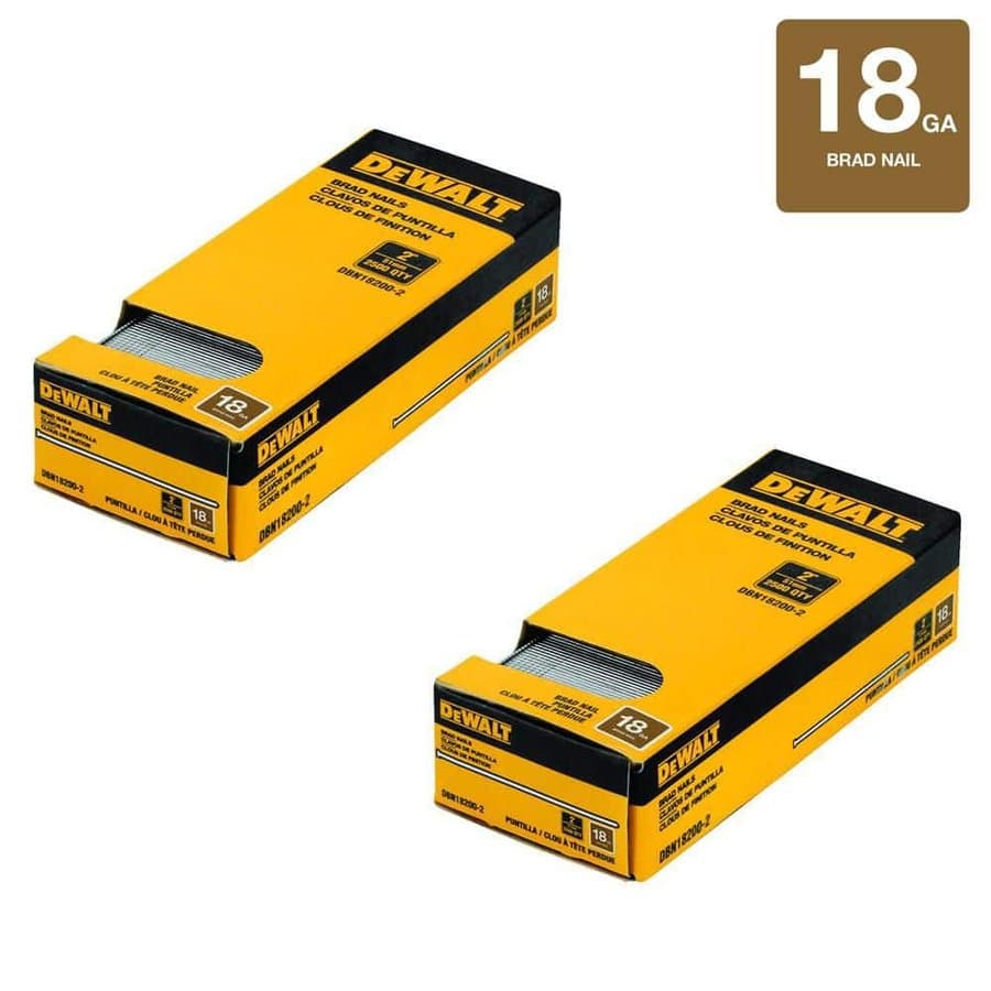 2 in. x 18-Gauge Metal Brad Nails 2 Boxes (2500 per Box)