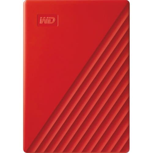 WD 1TB My Passport USB 3.2 Gen 1 External Hard Drive (Red)
