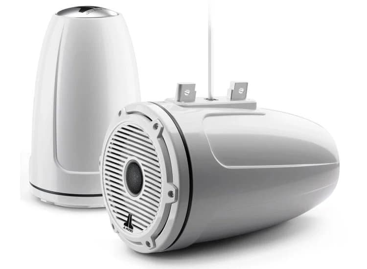 JL Audio M6 Series 7.7" Gloss White Enclosed Tower Coaxial System (Pair)