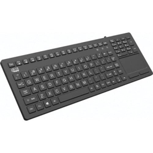 Adesso SlimTouch 270 Antimicrobial Waterproof Touchpad Keyboard (Black)
