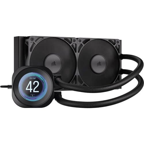CORSAIR NAUTILUS RS LCD 240mm AIO Liquid CPU Cooler (Black)