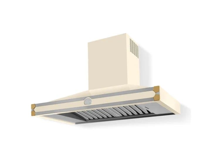 La Cornue CornuFe 110 43" Morning Dew With Polished Brass Accents Wall Hood - H1PF