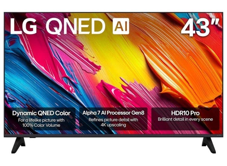 LG QNED70A Series QNED AI TV 43-Inch 4K Smart with webOS 25