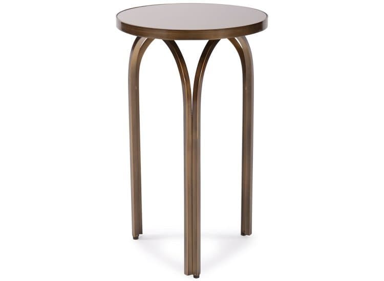 Howard Elliott Palladio Side Table, Brushed Brass Finish