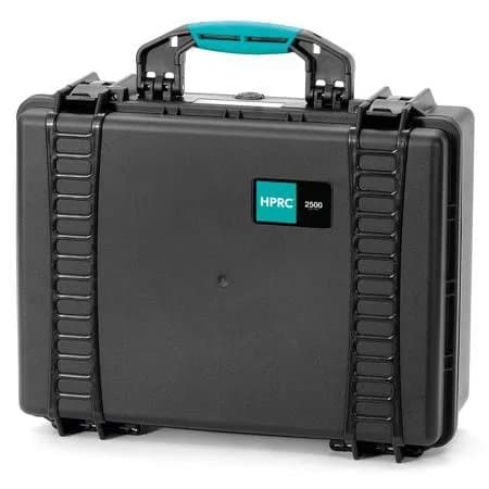 HPRC 2500BAG Resin Hard Case with Bag and Dividers, Black with Blue Handle