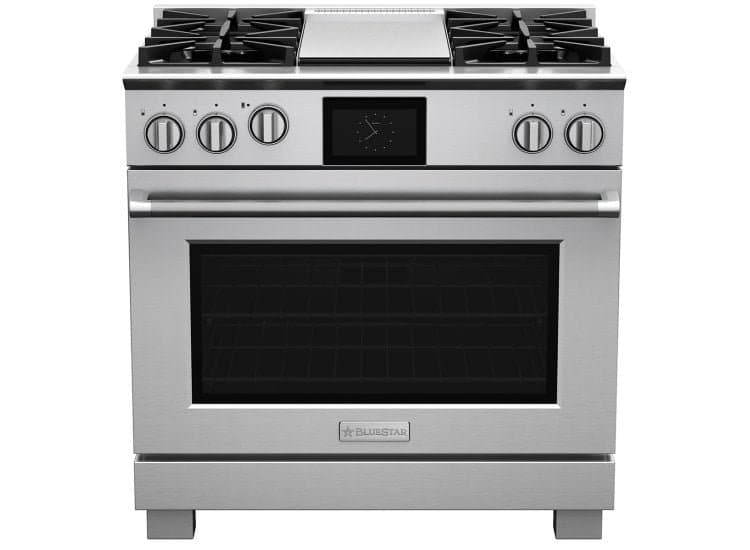 BlueStar 36 In. Stainless Steel Dual Fuel Range With 12 In. Griddle - BSDF364G