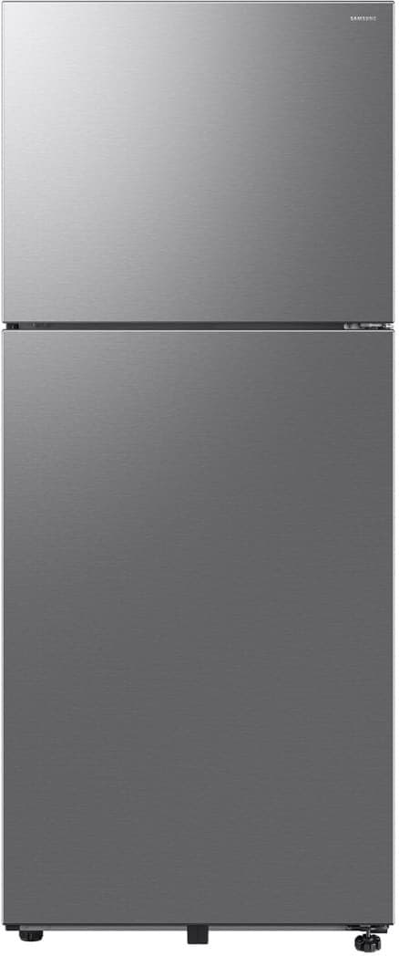 Samsung 18 Cu. Ft. Top Freezer Refrigerator With Ice Maker 28-Inch Wide, Fingerprint Resistant Stainless Steel-RT70F18LASRAA