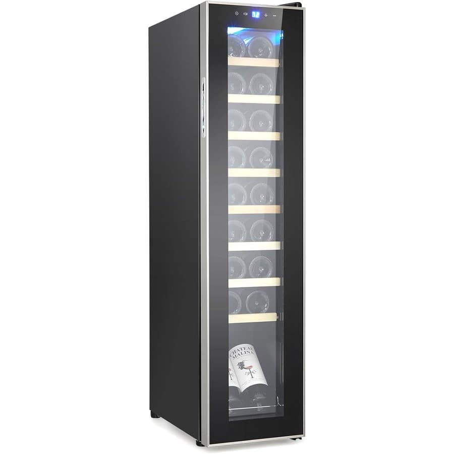 Gaomon Single Zone 17.7'' Freestanding 18 Bottle Wine Refrigerator