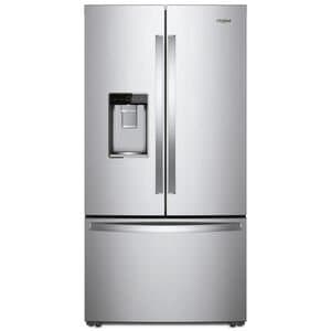 Whirlpool 36 in. 23.8 cu. ft. Counter Depth French Door Refrigerator with Ice & Water Dispenser-Fingerprint Resistant Stainless Steel