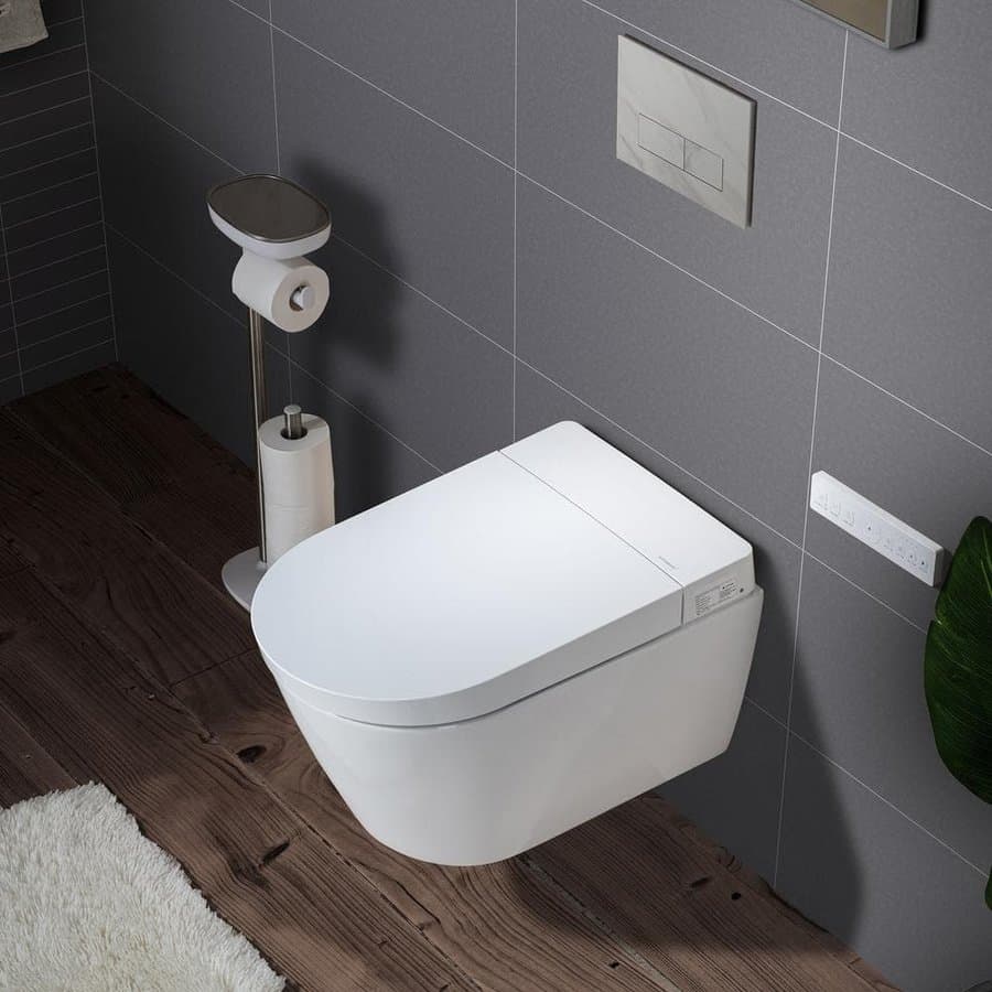 WOODBRIDGE Wall Hung 1-Piece Dual Flush Elongated Smart Toilet