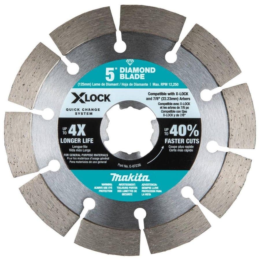 X-LOCK 5 in. Segmented Diamond Blade for Masonry Cutting